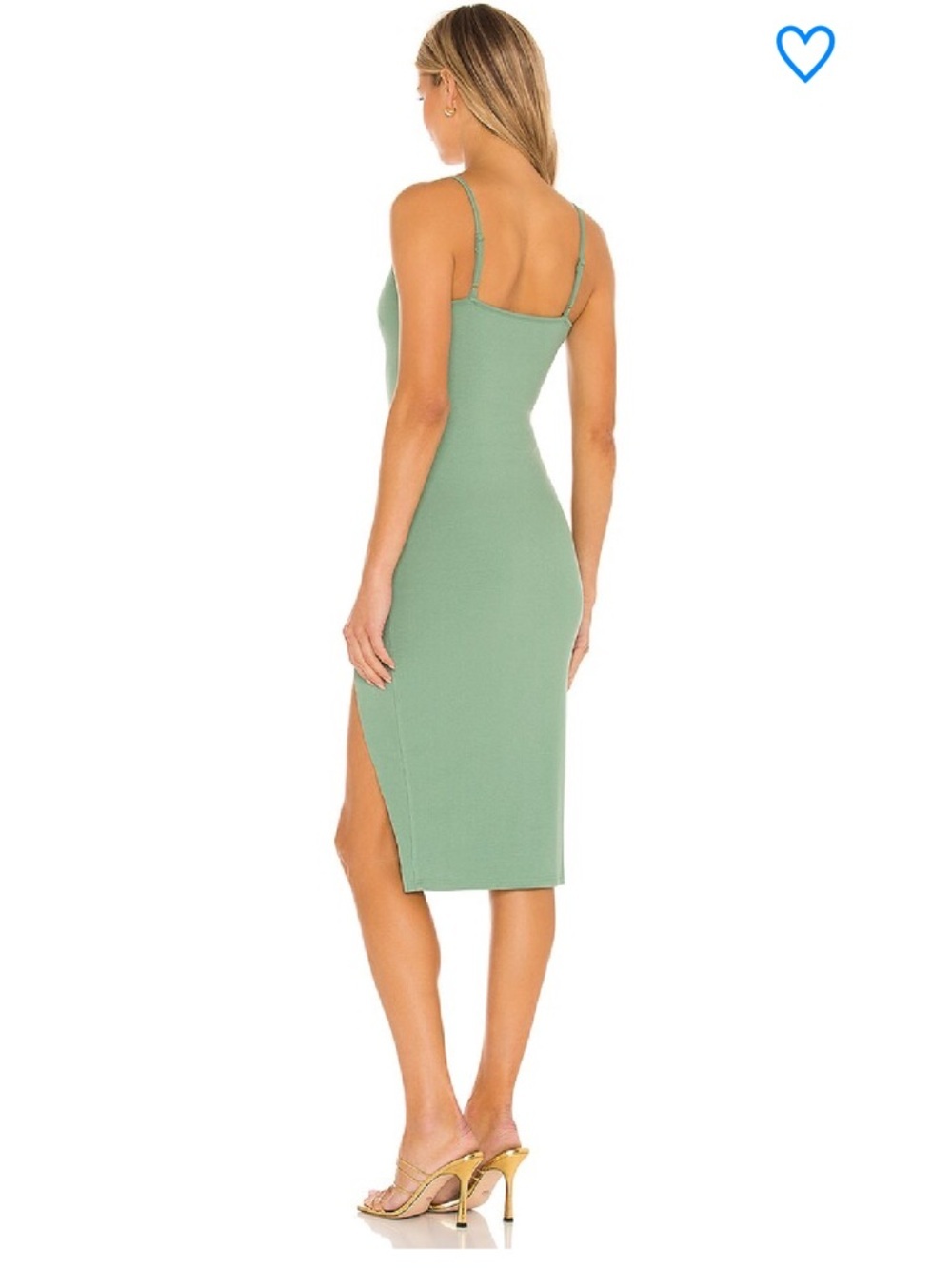 Revolve Superdown candace slit green midi dress size XS - Picture 3 of 9